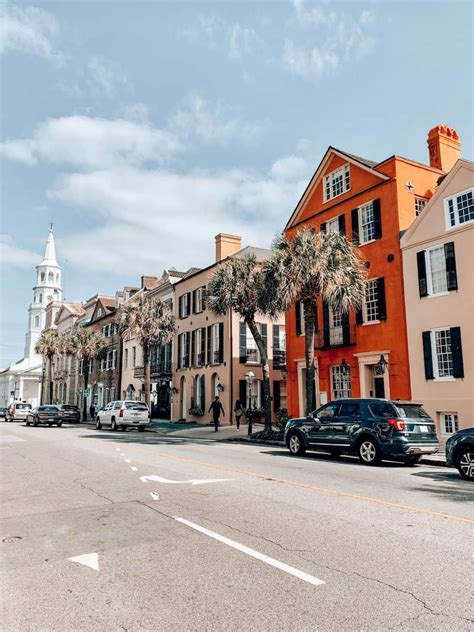 Pastel Charleston Street View Charleston Itinerary College Of