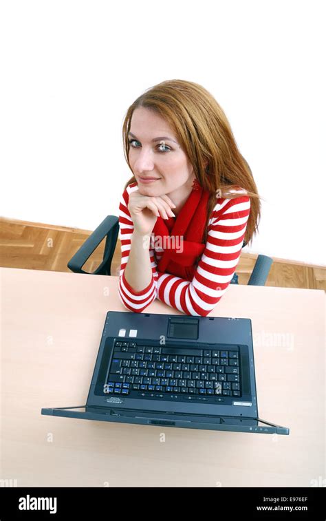 Businesswoman In Red Stock Photo Alamy