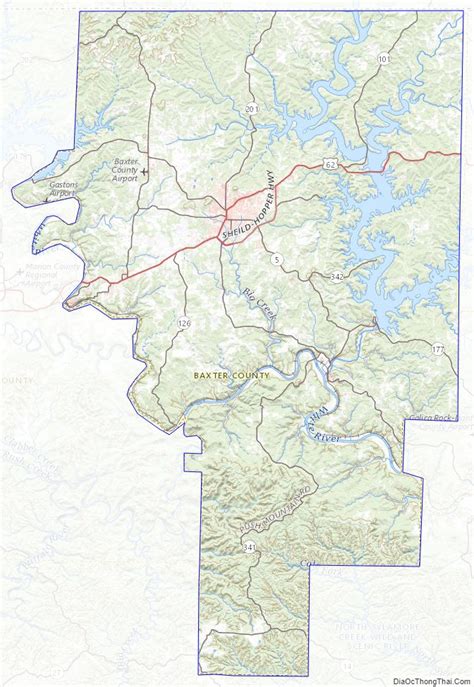 Map Of Baxter County Arkansas Địa Ốc Thông Thái