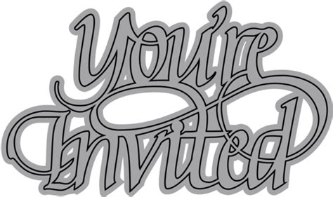 A Way With Words Youre Invited Calligraphy Clipart Large Size Png