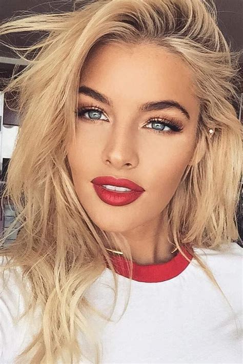 60 Best Images Red Lipstick Fair Skin Blonde Hair Red Lips For Fair