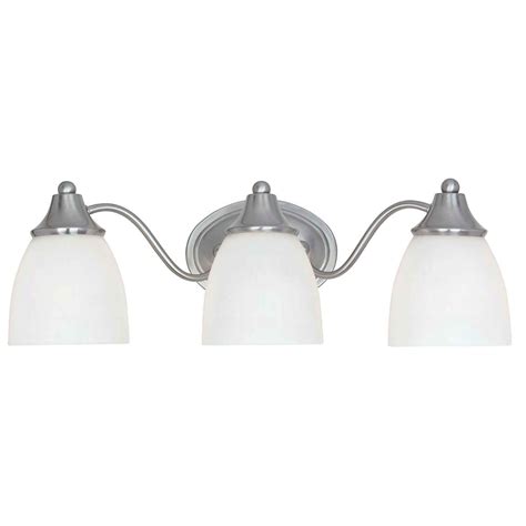 You will love how this fixture transforms your home with its eye catching style and function. Commercial Electric 3-Light Brushed Nickel Bath Bar | The ...