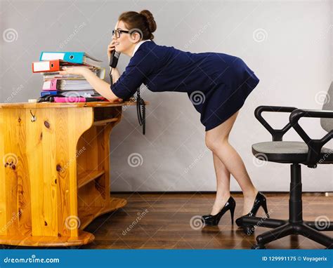 Happy Secretary Business Woman In Office Stock Image Image Of Power Person 129991175