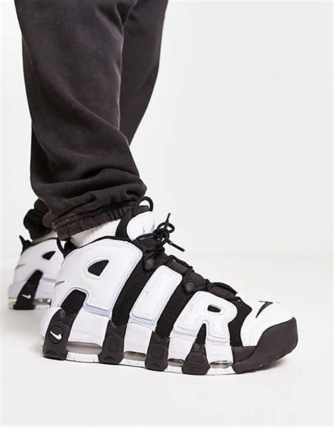 Nike Air More Uptempo 96 Trainers In Black And White Asos