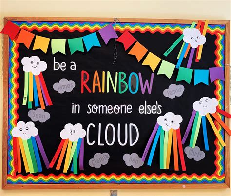 Rainbow Spring Bulletin Board Be A Rainbow In Some Elses Cloud
