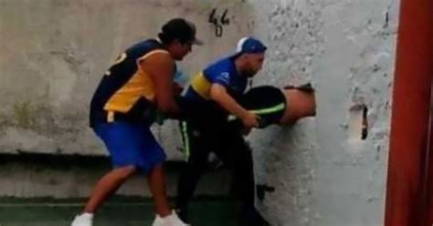 Anime viral hp jatuh stuck in the wall. Bizarre moment football fan gets stuck INSIDE the wall of ...