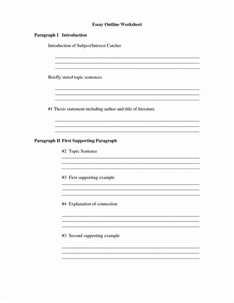 Argumentative Essay Outline Worksheet Pdf