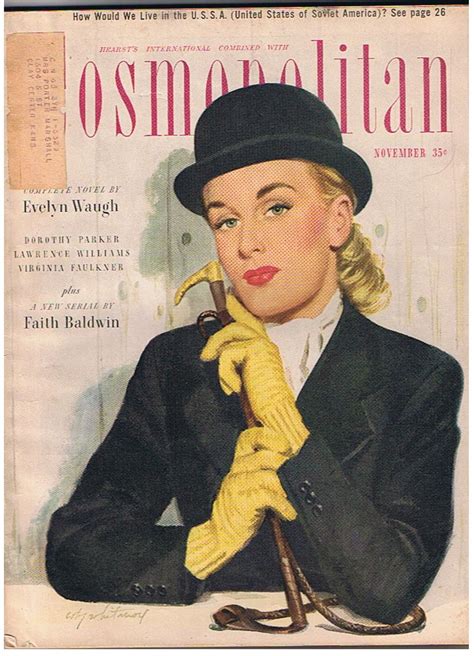 Flannery Crane Vintage Fashion Magazines Cosmopolitan Cover November 1947
