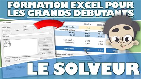 Comment Utiliser Le Solveur Dexcel Excel Formation