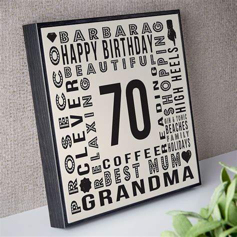 We are certain you will find that perfect birthday gift for her that will make this birthday a lasting and memorable event. Pin on 70th Birthday Personalised Gifts For Her