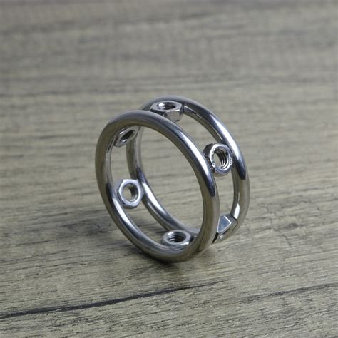 Steel Cock Ring With Sharp Screwcbt Playspiked Glans Ring Etsy