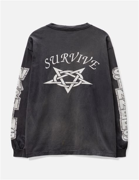 Saint Michael Survive Long Sleeve T Shirt Hbx Globally Curated