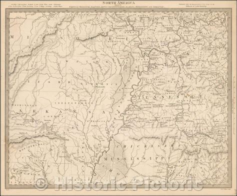 Historic Map North America Sheet X Parts Of Missouri Illinois