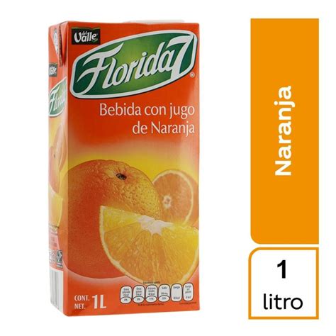 Bebida Florida 7 Con Jugo De Naranja 1 L Walmart