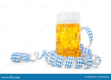 Typical Bavarian Beer Mug Stock Photo Image Of Background 59025090