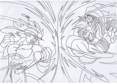Ssj3 Goku Vs Ssj3 Vegeta Coloring Pages Coloring And Drawing