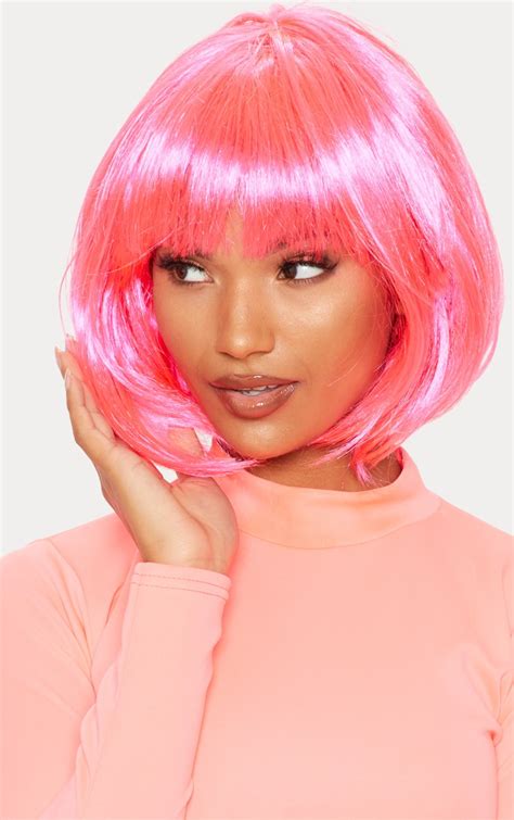 Pink Bob Wig Accessories Prettylittlething Qa