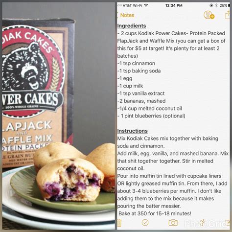 Recipe submitted by sparkpeople user kntiamoah. Kodiak cake muffins | Kodiak cakes recipe, Recipes ...