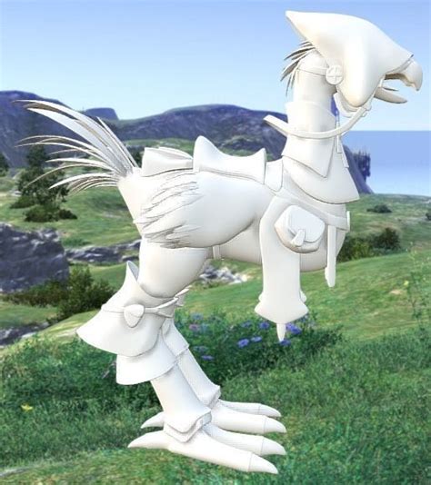 Chocobo With White Mage Barding From Ffxiv 3d Model 3d Printable Cgtrader