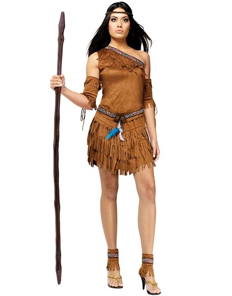 Pow Wow Sexy Native American Indian Princess Womens Fancy Halloween