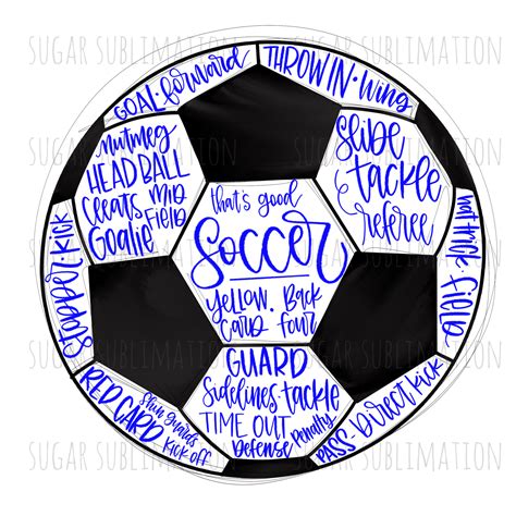 Soccer Ball Word Art Sublimation Transfer Masondixon479 Soccer