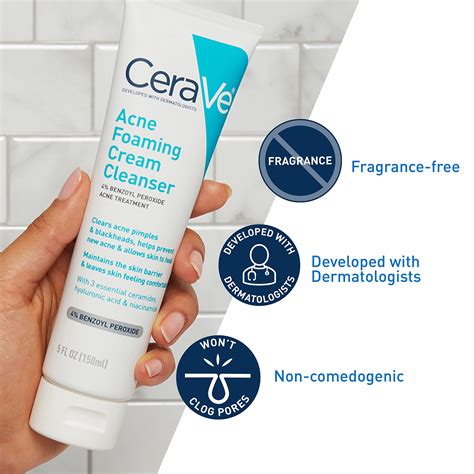 Cerave Acne Foaming Cream Cleanser Acne Control Cleanser Aha Bha Acne