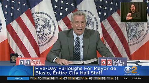 mayor de blasio to furlough himself and his staff for week to combat budget crisis youtube