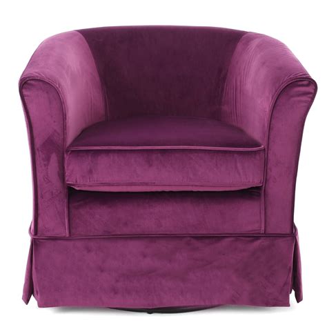 Shop wayfair for all the best purple accent chairs. Cecilia Velvet Swivel Club Chair by Christopher Knight ...