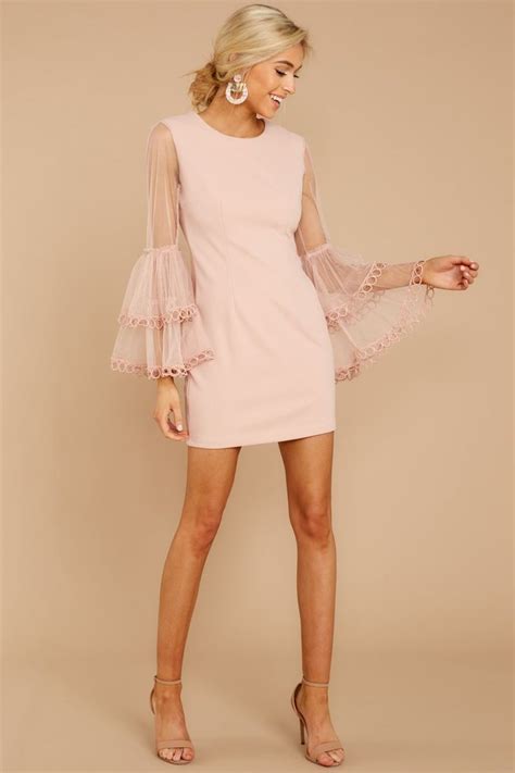 a night to remember blush pink dress dinner dress classy pink long sleeve dress blush pink