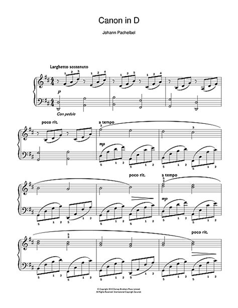 The recommended time to play this music sheet is 00:58, as verified by virtual piano legend, nova nine. Canon in D sheet music by Johann Pachelbel (Easy Piano - 105840)