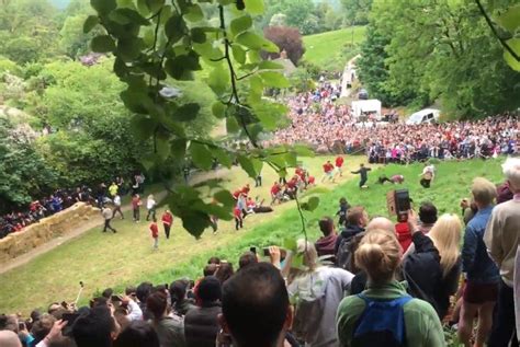 Watch Annual Cheese Rolling Race In Brockworth England