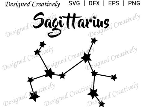 Sagittarius Zodiac Sign Svg Sagittarius Svg Stars Svg Celestial Svg