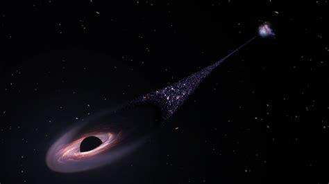 Runaway Black Hole Tearing Through Universe Creates Astonishing