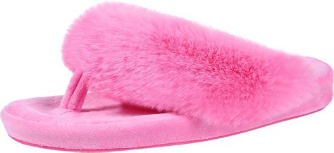 Buy Shevalues Fuzzy Flip Flop Slippers For Women Arch Support Memory