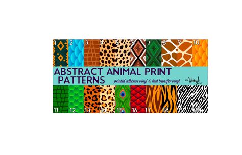 Animal Print Htv Heat Transfer Printed Vinyl Pattern 12 X 12 Etsy