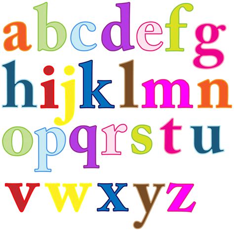 Alphabetlettersalphabet Letterslower Caseplain Colors Free Image