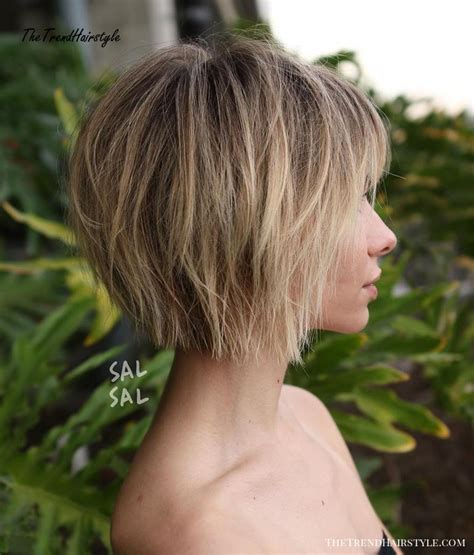With layers to add movement, it complements round faces the most, but work for all. Straight Cut Bob with Finely Chopped Layers - 60 Short ...