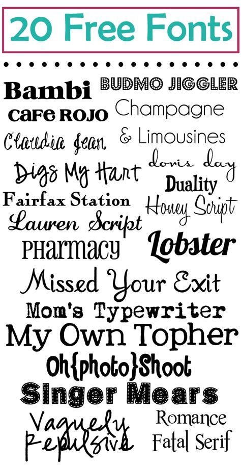 Free Printable Fonts No Download