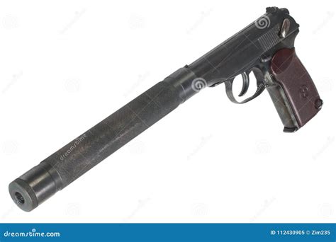 Ussr Makarov Pistol With Silencer Stock Image Image Of Hand Russian