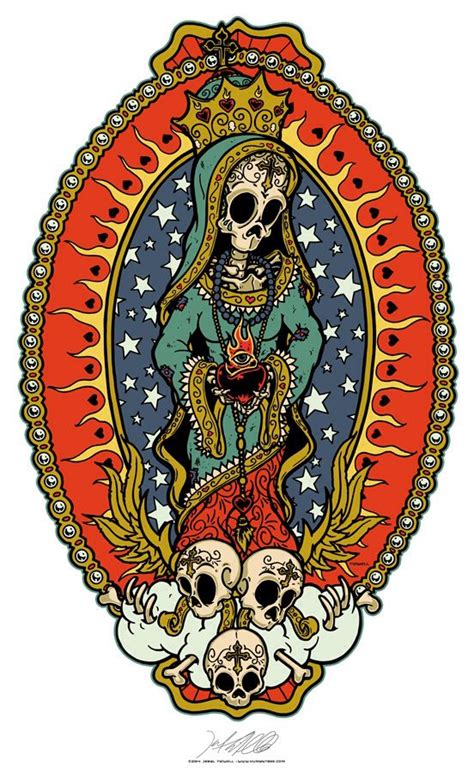 Pin By Abe Zabek On Tattoos Virgin Mary Aztec Art Mexican Art