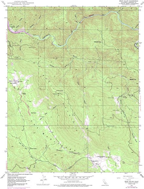 Bear Valley Topographic Map Ca Usgs Topo Quad 37120e1