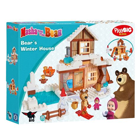 Playbig Bloxx Masha En De Beer Winterhuis Thimble Toys