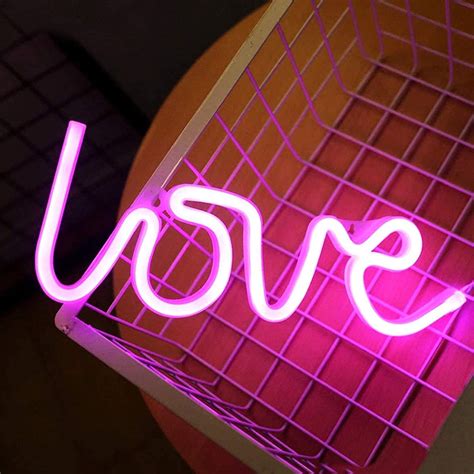 buy love neon sign neon signs for bedroom usb or battery neon light for wall led neon light as