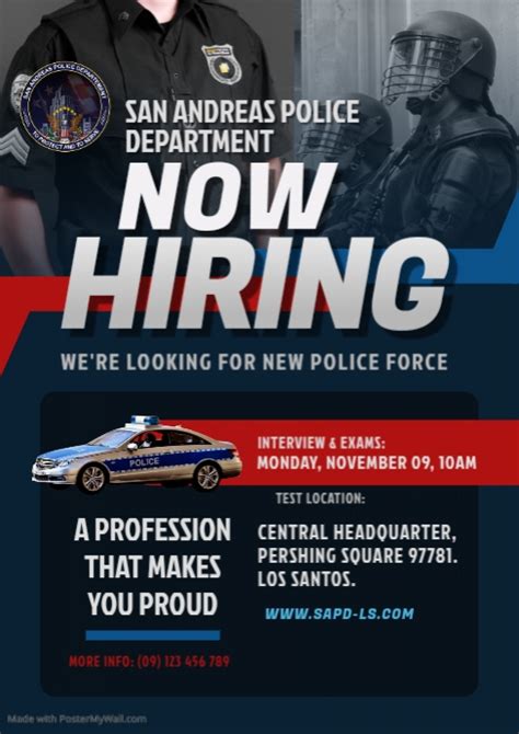Copy Of Salinan Police Recruitment Flyer Template Postermywall