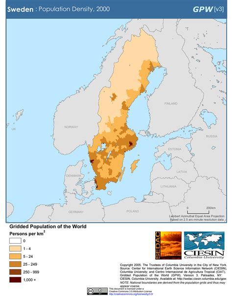 sweden population density 2000 sedacmaps flickr