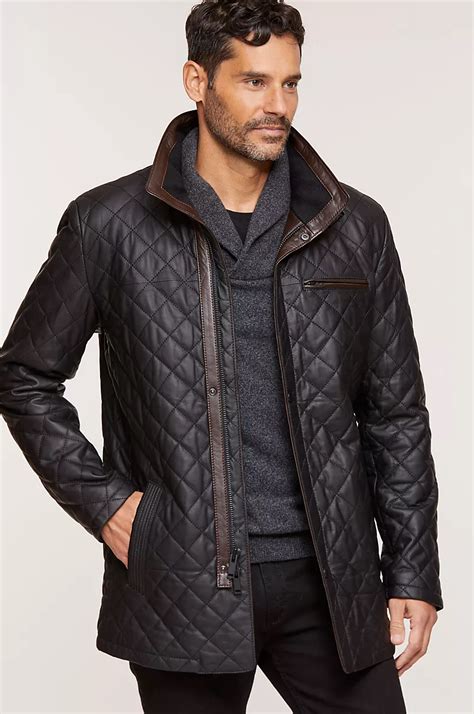 Christian Quilted Italian Lambskin Leather Coat In 2021 Leather Coat