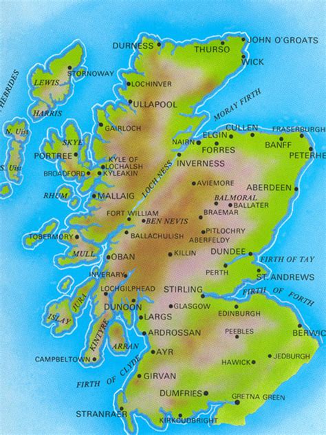 Administrative divisions map of scotland. S&T: Schotland 2009