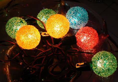 1950s Snowball String Of Christmas Decorating Lights By Krausehaus