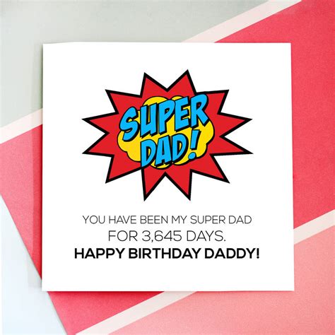 Personalised Super Dad Birthday Card By Rabal