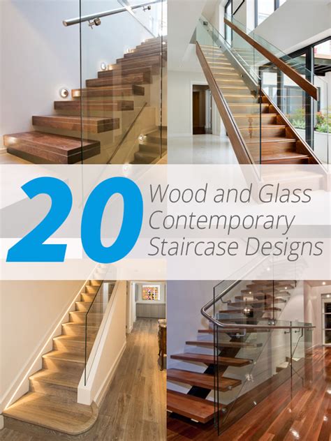 20 Wood And Glass Contemporary Staircase Designs Home Design Lover